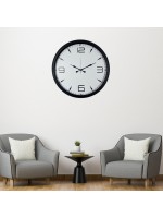 Siyah Prime Büyük Boy 80 cm Metal Duvar Saati