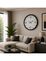 Siyah Prime Büyük Boy 80 cm Metal Duvar Saati