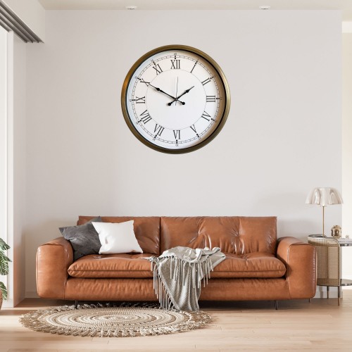 Eskitme Retro Büyük Boy 80 cm Metal Duvar Saati