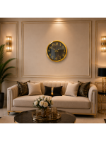 Gold Luxury Aynalı 40 x 40 cm Duvar Saati