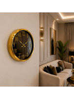 Gold Luxury Aynalı 40 x 40 cm Duvar Saati