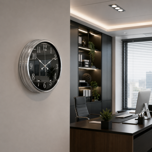 Krom Heritage Aynalı 40 x 40 cm Duvar Saati