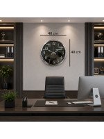 Krom Heritage Aynalı 40 x 40 cm Duvar Saati