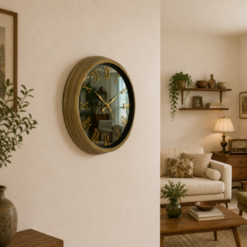 Eskitme Grand Roma Aynalı 40 x 40 cm Duvar Saati