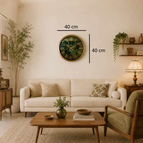 Eskitme Grand Roma Aynalı 40 x 40 cm Duvar Saati
