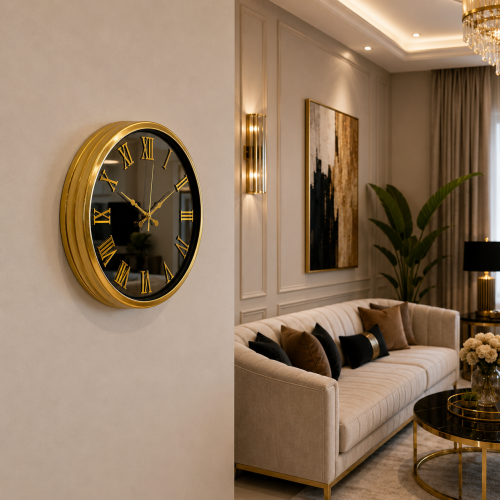 Gold Majestic Aynalı 40 x 40 cm Duvar Saati