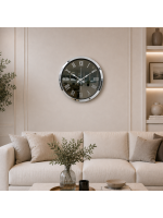 Krom Platinum Aynalı 40 x 40 cm Duvar Saati