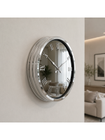 Krom Platinum Aynalı 40 x 40 cm Duvar Saati