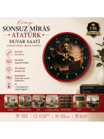 Kırmızı Sonsuz Miras 36 x 36 cm Duvar Saati