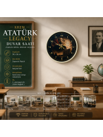 Krem Atatürk Legacy 36 x 36 cm Duvar Saati