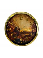 Altın Zafer Taraftar Temalı 40 x 40 Cm Metal Duvar Saati