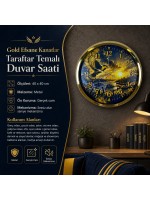 Gold Efsane Kanatlar Taraftar Temalı 40 x 40 Cm Metal Duvar Saati