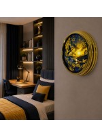 Gold Efsane Kanatlar Taraftar Temalı 40 x 40 Cm Metal Duvar Saati