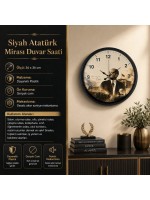 Siyah Atatürk Mirası 36 x 36 Cm Duvar Saati