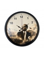 Siyah Atatürk Mirası 36 x 36 Cm Duvar Saati