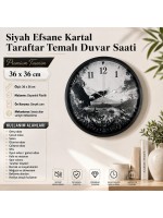 Siyah Efsane Kartal Taraftar Temalı 36 x 36 Cm Duvar Saati