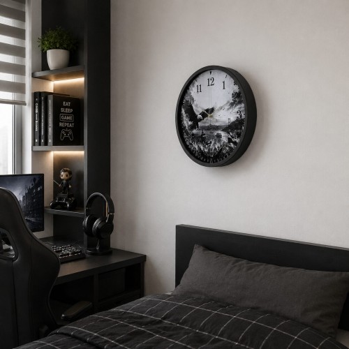 Siyah Efsane Kartal Taraftar Temalı 36 x 36 Cm Duvar Saati