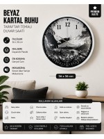 Beyaz Kartal Ruhu Taraftar Temalı 36 x 36 Cm Duvar Saati