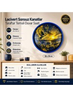 Lacivert Sonsuz Kanatlar Taraftar Temalı 36 x 36 Cm Duvar Saati