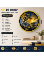 Sarı Asil Kanatlar Taraftar Temalı 36 x 36 Cm Duvar Saati