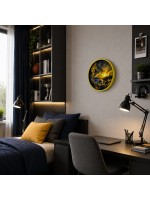 Sarı Asil Kanatlar Taraftar Temalı 36 x 36 Cm Duvar Saati